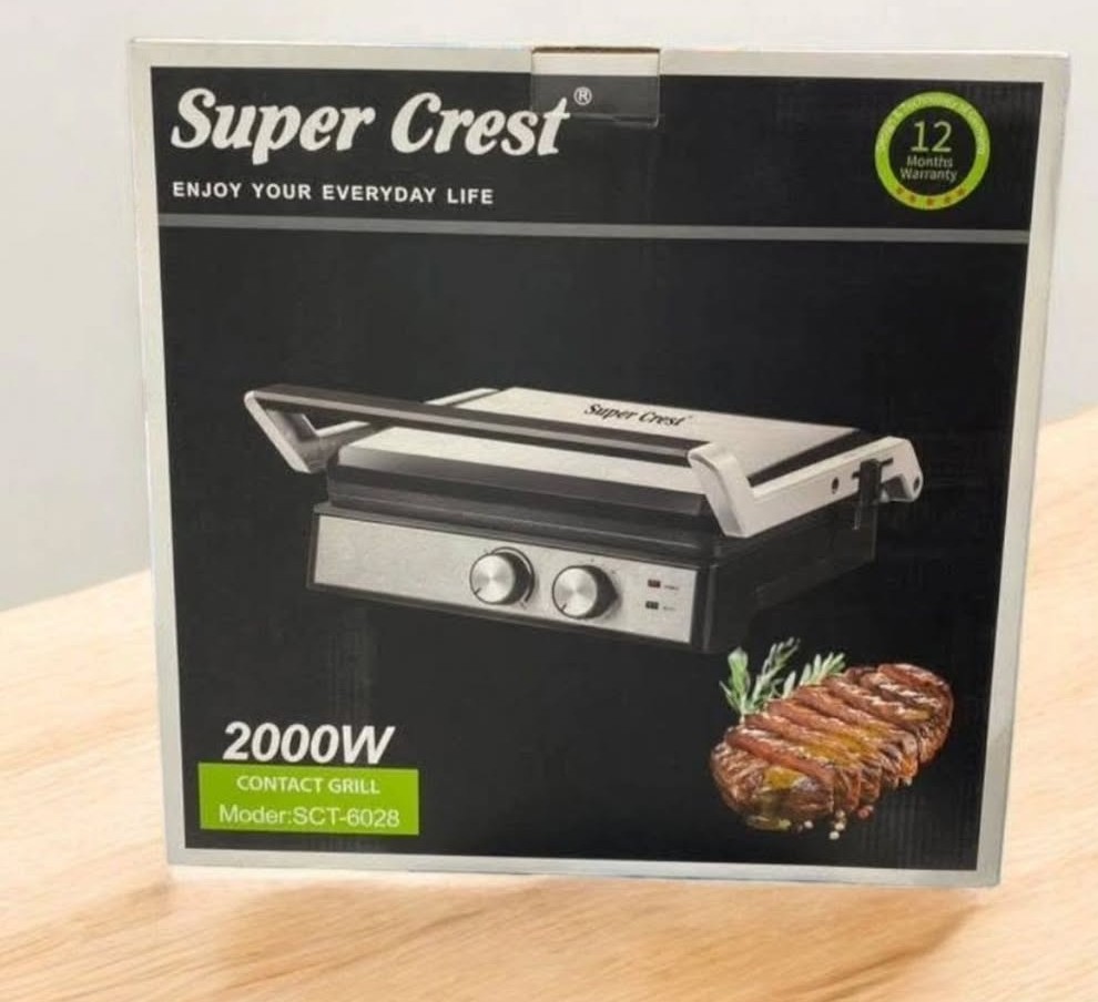 Super Crest SCT-6028 2000-Watt Grill - Enjoy high-quality performance and modern design.